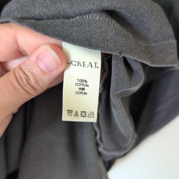 The Great. Oversized Gray Tunic Shirt 100% Cotton Vintage Wash Size 2 (Medium) - Picture 6 of 8